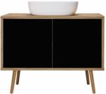 Oltens Hedvig dulap 95x45x49.7 cm sub chiuveta pe perete negru mat 60204360 (60204360)