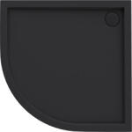 Oltens Superior cădiță de duș semirotundă 80x80 cm negru 16001300 (16001300)