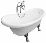 Besco Otylia cadă freestanding 159.5x76.5 cm ovală alb #WKO-160W+C (#WKO160WC)