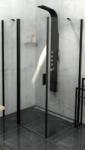 POLYSAN Zoom Line Black perete de duș 90 cm negru mat/sticla transparentă ZL3290B (ZL3290B)