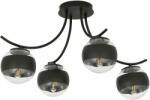 Emibig Boston Stripe lampă de tavan 4x10 W negru-transparent 1111/4 (11114)