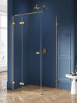 NEW TRENDY Avexa Gold Brushed cabină de duș 120x90 cm dreptunghiular auriu periat/sticlă transparentă EXK-1768