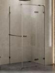 NEW TRENDY Avexa Gunmetal Brushed cabină de duș 110x70 cm dreptunghiular gunmetal periat/sticlă transparentă EXK-3306 (EXK3306)