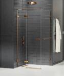 NEW TRENDY Avexa Copper Brushed cabină de duș 100x80 cm dreptunghiular cupru periat/sticlă transparentă EXK-3608 (EXK3608)