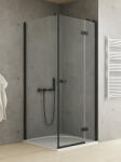 NEW TRENDY Reflexa Black cabină de duș 90x90 cm pătrat negru mat/sticlă transparentă EXK-4929 (EXK4929)