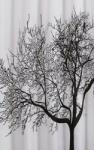 SAPHO perdea de duș 200x180 cm alb-negru ZP008 (ZP008) Perdea de dus