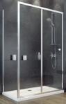 Besco Duo Slide perete de duș 90 cm negru luciu/sticla transparentă PDS-90 (PDS90)