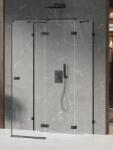 NEW TRENDY Avexa Black cabină de duș 90x80 cm dreptunghiular negru mat/sticlă transparentă EXK-2627 (EXK2627)