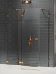 NEW TRENDY Avexa Copper Brushed cabină de duș 90x90 cm pătrat cupru periat/sticlă transparentă EXK-3698 (EXK3698)