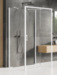 NEW TRENDY Prime White cabină de duș 100x100 cm pătrat alb mat/sticlă transparentă K-1035 (K1035)