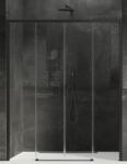NEW TRENDY Prime uși de duș 160 cm culisantă negru semi lucios/sticlă transparentă D-0343A