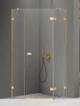 NEW TRENDY Avexa Gold Shine cabină de duș 90x90 cm auriu luciu/sticlă transparentă EXK-3843 (EXK3843)