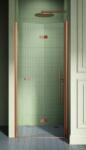 NEW TRENDY New Soleo Copper Brushed uși de duș 90 cm pliantă cupru periat/sticlă transparentă D-0504A (D0504A)