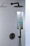 PAFFONI Light set de duș ascuns cu termostat cu duș de ploaie negru LIQ018ZSC2A. NO (LIQ018ZSC2ANO)