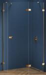 NEW TRENDY Avexa Gold Brushed cabină de duș 100x80 cm auriu periat/sticlă transparentă EXK-3861 (EXK3861)