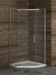 NEW TRENDY New Komfort cabină de duș 100x80 cm crom luciu/sticlă transparentă K-0809 (K0809)