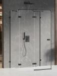 NEW TRENDY Avexa Black cabină de duș 110x90 cm dreptunghiular negru mat/sticlă transparentă EXK-2615 (EXK2615)