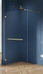 NEW TRENDY Avexa Gold Brushed perete cabină de duș walk-in 70 cm auriu periat/sticla transparentă EXK-7024 (EXK7024)