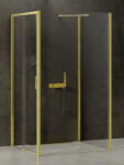 NEW TRENDY Prime Light Gold cabină de duș 110x110 cm pătrat auriu luciu/sticlă transparentă K-1638 (K1638)