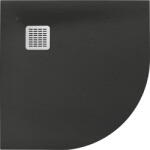 Roca Terran cădiță de duș semirotundă 90x90 cm onix AP10538438401640 (AP10538438401640)