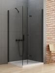 NEW TRENDY New Soleo Black cabină de duș 90x90 cm pătrat negru mat/sticlă transparentă D-0239A/D-0115B (D0239A/D0115B)