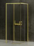 NEW TRENDY Prime Light Gold cabină de duș 90x80 cm dreptunghiular auriu luciu/sticlă transparentă K-1544 (K1544)