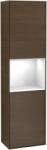 Villeroy & Boch Finion dulap 41.8x27x151.6 cm laterala pe perete alb-nucă F460GFGN (F460GFGN)