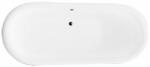 Besco Amelia cadă freestanding 189x76.5 cm ovală alb #WKA-190W+B (#WKA190WB)