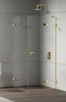 NEW TRENDY Eventa Gold Shine cabină de duș 120x90 cm dreptunghiular auriu luciu/sticlă transparentă EXK-4758 (EXK4758)