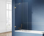 New Trendy Avexa Gold paravan cadă 80 cm o piesă auriu periat/sticlă transparentă EXK-2007 (EXK2007)