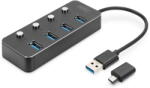 ASSMANN Hub USB Digitus USB 3.0, 4-port, Aluminium (DA-70247)