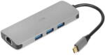 iBOX Hub USB IBOX IUH3RJ4K notebook dock/port replicator USB 3.2 Gen 1 (3.1 Gen 1) Type-C Power Delivery 100W Silver (IUH3RJ4K)