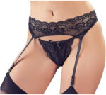 Cottelli Collection - csipke harisnyatartó és tanga (fekete) (23218741041) - szexshop