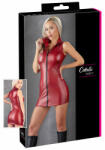 Cottelli Collection Party - cipzáras, ujjatlan fényes miniruha (piros) (27174503041) - szexshop