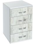 Bogdan Furniture G Скрин с чекмеджета Мебели Богдан, модел BM-Ava 500, бял гланц и кристал