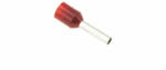  Szigetelt (PA6.6) érvéghüvely, ónozott elektrolitréz, piros 1, 5mm2, L=14, 6mm (E113) - meleget