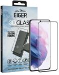 Eiger Folie Sticla Eiger 3D Edge to Edge pentru Samsung Galaxy S21 Ultra, 0.33mm, 9H, perfect fit, curved, oleophobic (Negru) (EGSP00714)