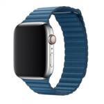 DEVIA Curea Devia Elegant Leather Loop Cape Cod Blue pentru Apple Watch 38mm / 40mm, piele, magnetica (D0116XJCCB)