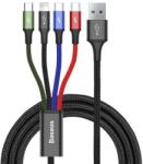 Baseus Fast 4 az 1-ben USB-kábel - 2xUSB-C / Lightning / Micro 3, 5A 1, 2 m (fekete)