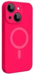 Lemontti Husa Lemontti Liquid Silicon MagCharge compatibila cu iPhone 15, Roz Neon, protectie 360 grade, material fin, captusit cu microfibra (LHLSIXVRN)