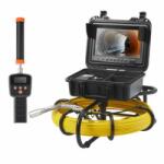 Vevor Camera inspectie endoscop cu locator 512 Hz, Vevor Profesional, Monitor mare color HD 9, Lungime 50 m, IP68, 12xLed, pentru conducte