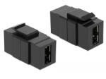 Delock Keystone modul EASY-USB 2.0 A female > EASY-USB 2.0 A female fekete (86368)