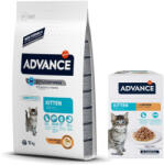 Affinity Affinity Advance 12 x 85 g gratis! 10 kg hrană uscată + umedă - Kitten Pui
