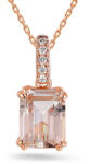 Heratis Forever Gyémánt medál masszív morganittal rózsa arany színben 0.050 ct IZBR1049RP