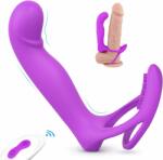 Paloqueth Vibrating Double Fucker & Clitoris Stimulator with Remote Purple