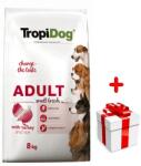 TropiDog Premium Adult Small Breeds pulykával és rizzsel 8kg + MEGLEPETÉS A KUTYÁDNAK