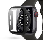 Haffner Apple Watch 4/5/6/SE (44 mm) védőtok beépített edzett üveggel - DEFENSE 360 - fekete (ECO csomagolás) (FN0179)