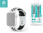 DEVIA Apple Watch lyukacsos sport szíj - Devia Deluxe Series Sport2 Band - 38/40/41 mm- fehér/fekete (ST324994)