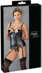 Cottelli Collection Bondage - fényes, mellemelős felső bilinccsel (fekete) (26321951041) - szexaruhaz