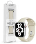 DEVIA Apple Watch szilikon sport szíj - Devia Silicone Deluxe Series Sport Watch Band - 42/44/45/49 mm - antik fehér (ST364518)